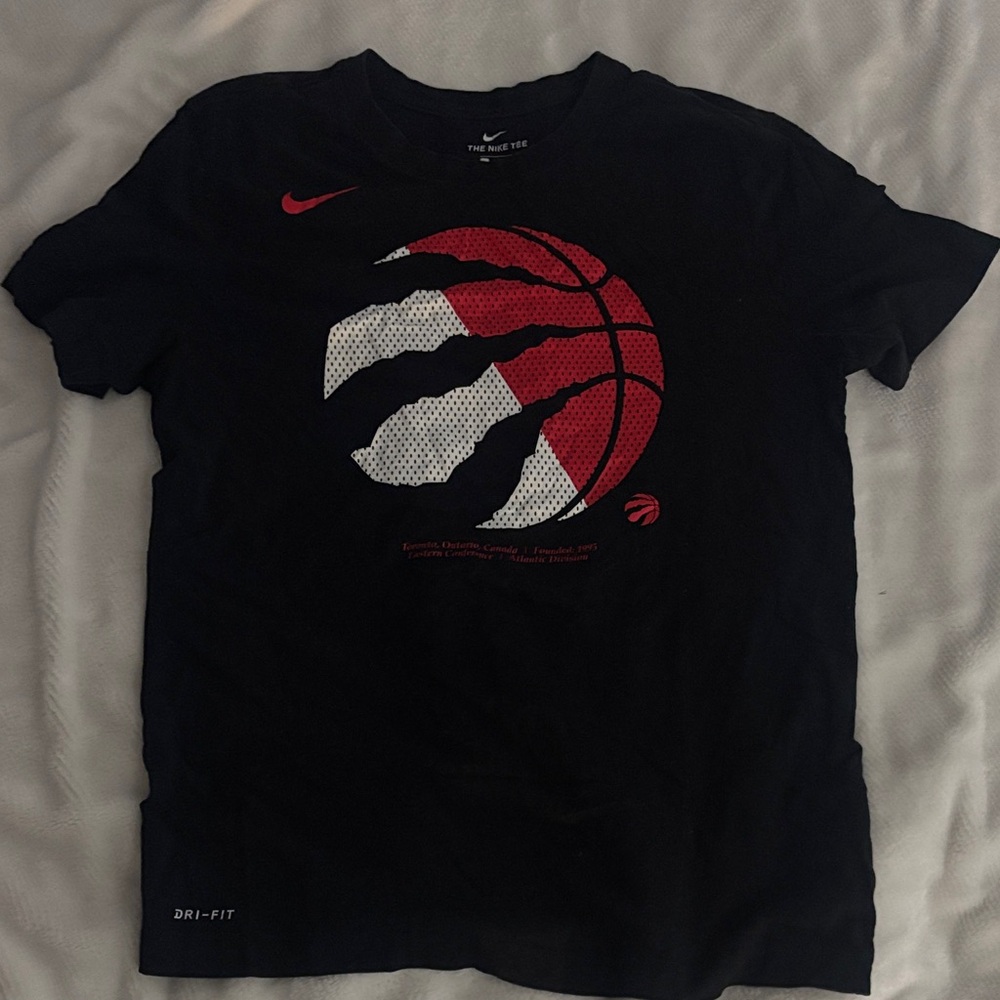 Nike Black and Red Raptors Dri-FIT Tee